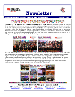 Newsletter Colorado New Mexico Oklahoma Arkansas Texas Kansas Mexico February 2019