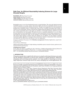 An Efficient Reachability Indexing Scheme for Large Directed Graphs