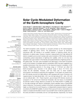 Solar Cycle-Modulated Deformation of the Earth–Ionosphere Cavity