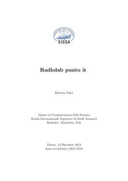 Radiolab Punto It