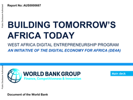 Building Tomorrow's Africa Today