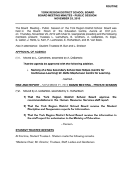 April 30, 2009 Public Board Minutes