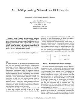 An 11-Step Sorting Network for 18 Elements