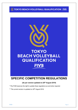 Specific Competition Regulations