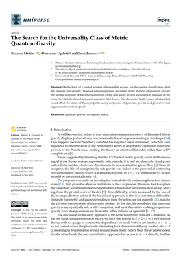 The Search for the Universality Class of Metric Quantum Gravity