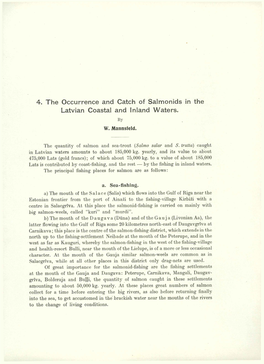 Report of the Transition Area; and Baltic Area Committees Concerning the Question; of Protection of Plaice, Salmon and Sea-Trout