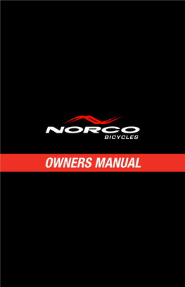 OWNERS MANUAL Bicycle Owner’S Manual