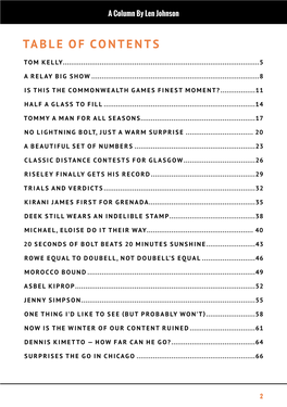 Table of Contents