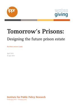Tomorrow's Prisons
