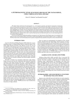 4. Petromagnetic Study of Igneous Rocks of the Taitao Ridge, Chile Triple Junction, Site 8621