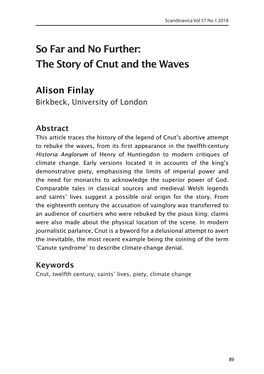 The Story of Cnut and the Waves