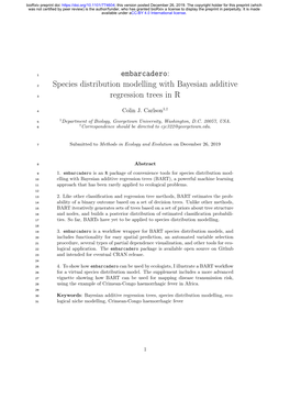 Species Distribution Modelling with Bayesian Additive