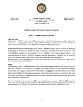 Senate Research Office 404.656.0015 (P) Acting Director 204 Coverdell Legislative Office Building 404.657.0929 (F) 18 Capitol Square Atlanta, Georgia 30334