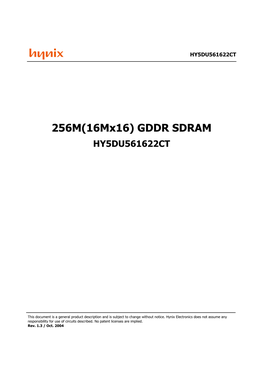 256M(16Mx16) GDDR SDRAM HY5DU561622CT