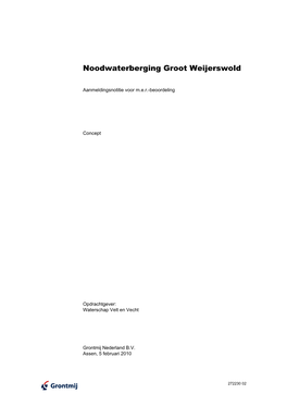 Noodwaterberging Groot Weijerswold