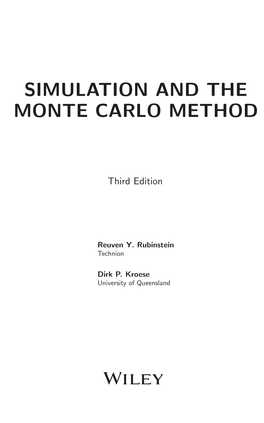 Simulation and the Monte Carlo Method