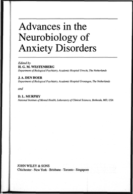 Advances in the Neurobiology of Anxiety Disorders