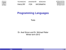 Programming Languages