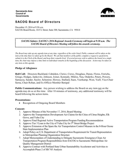 SACOG Board of Directors