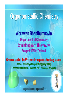 Organometallic Chemistry Chemistry