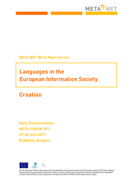 Languages in the European Information Society Croatian