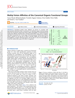 Methyl Anion Affinities of the Canonical Organic Functional Groups