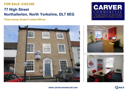 77 High Street Northallerton, North Yorkshire, DL7 8EG