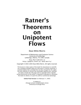 Ratner's Theorems on Unipotent Flows