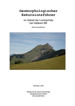 Geomorphologischer Exkursionsführer