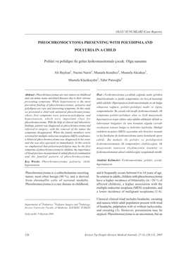 Pheochromocytoma Presenting with Polydipsia And