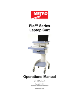 Flo™ Series Laptop Cart Operations Manual