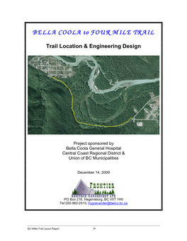 BELLA COOLA to FOUR MILE TRAIL