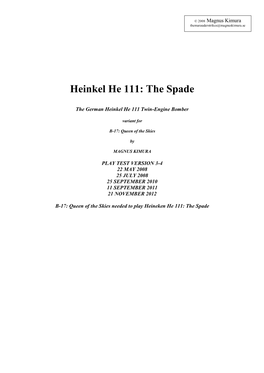 Heinkel He 111: the Spade