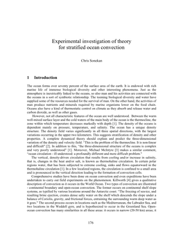 Experimental Investigation of Theory for Stratified Ocean Convection