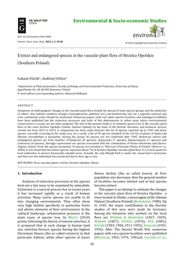 Environmental & Socio-Economic Studies