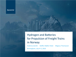 Hydrogen and Batteries for Propulsion of Freight Trains in Norway