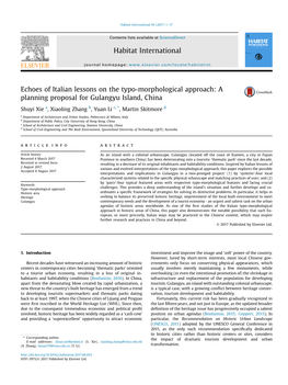 A Planning Proposal for Gulangyu Island, China