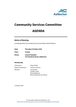 Community Services Committee AGENDA