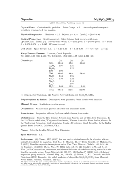 Nepouite Isomorphous Series