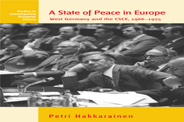 A State of Peace in Europe