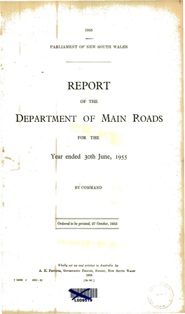 Department of Main Roads New South Wales, 1954-55