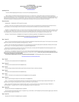 EXCEL FORMAT the SA1-2E Is a US Copyright