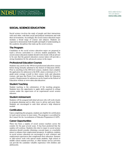 Social Science Involves the Study of People and Their Interactions with Each Other, with Their Social and Political Institutions and with Their Environments