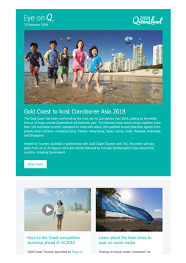 Gold Coast to Host Corroboree Asia 2018