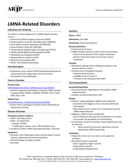 LMNA-Related Disorders