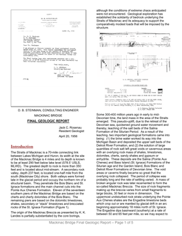 FINAL GEOLOGIC REPORT Emerged