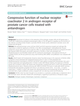 Corepressive Function of Nuclear Receptor Coactivator 2 in Androgen