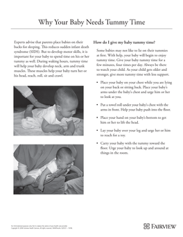 Why Your Baby Needs Tummy Time