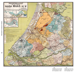 W a Te Rs Y S Te E M E N S Ta D S Vo Rm in H O Lla N D 001 Polderkaart Van De Landen Tusschen Maas En IJ Door W.H. Hoekwater