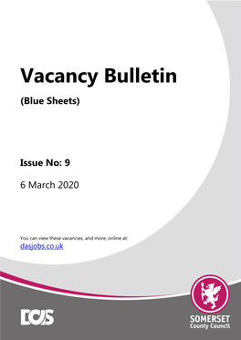 Vacancy Bulletin (Blue Sheets)